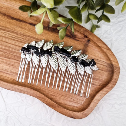 Haarkämme mit verschiedenen Edelsteinen - Haarschmuck | Silber