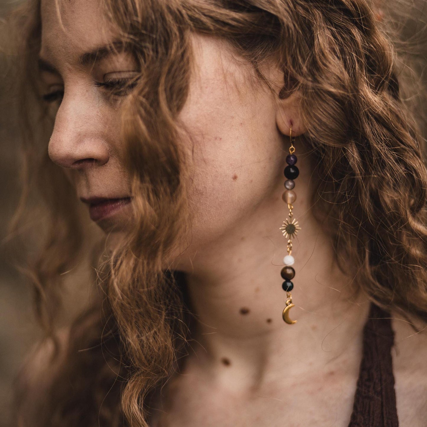 Another Universe - Chakra Edelstein Ohrringe | Silber und Gold