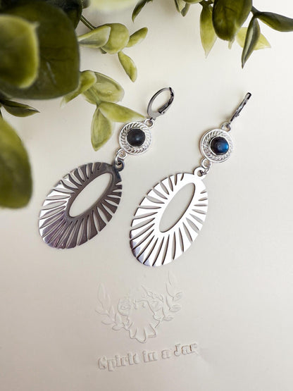 Solstice Glow Labradorit Ohrringe | Gold & Silber