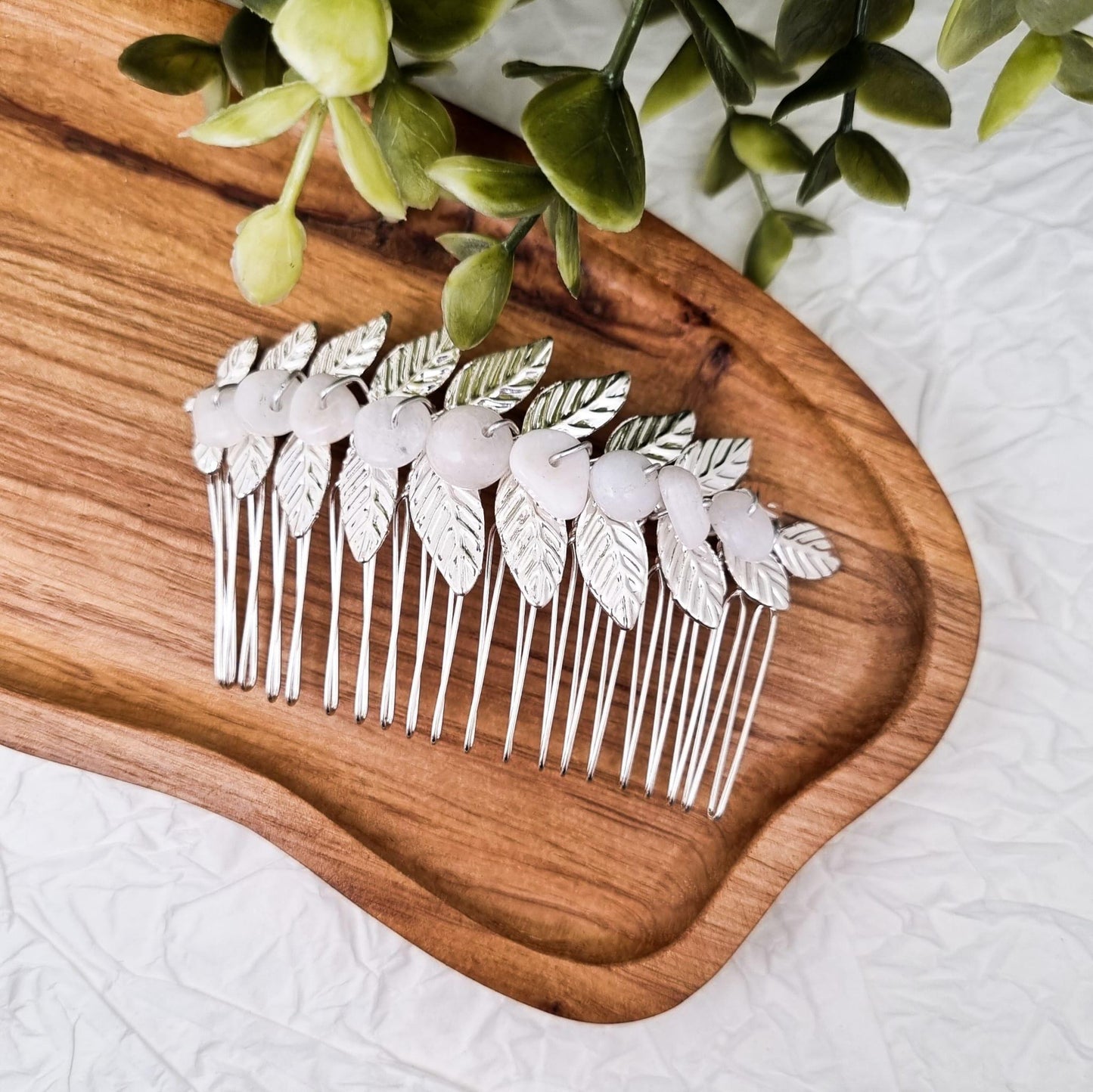 Haarkämme mit verschiedenen Edelsteinen - Haarschmuck | Silber