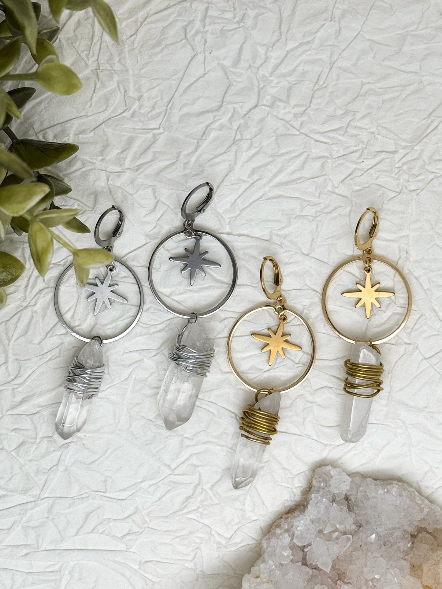 Spirit of the polarstar l Silber & Gold | Bergkristall Spitzen