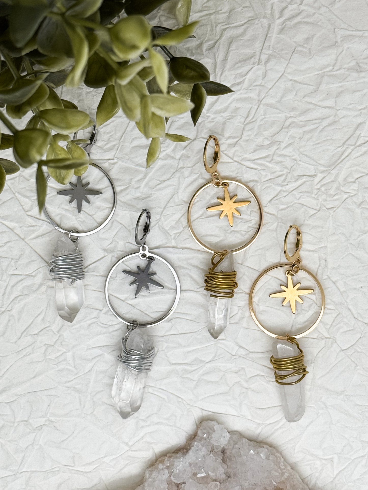 Spirit of the polarstar l Silber & Gold | Bergkristall Spitzen