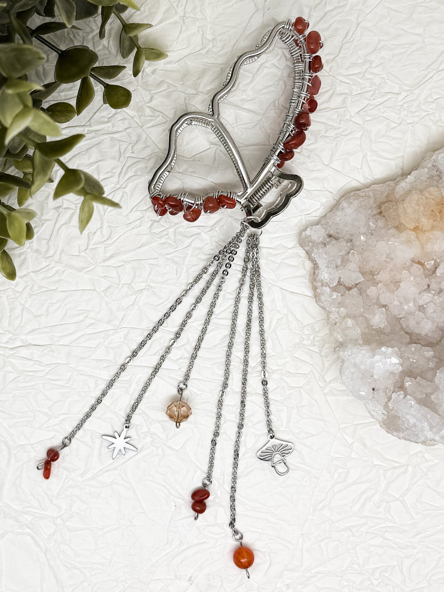 Schmetterlings Haarklammern in Gold & Silber mit Edelsteinen