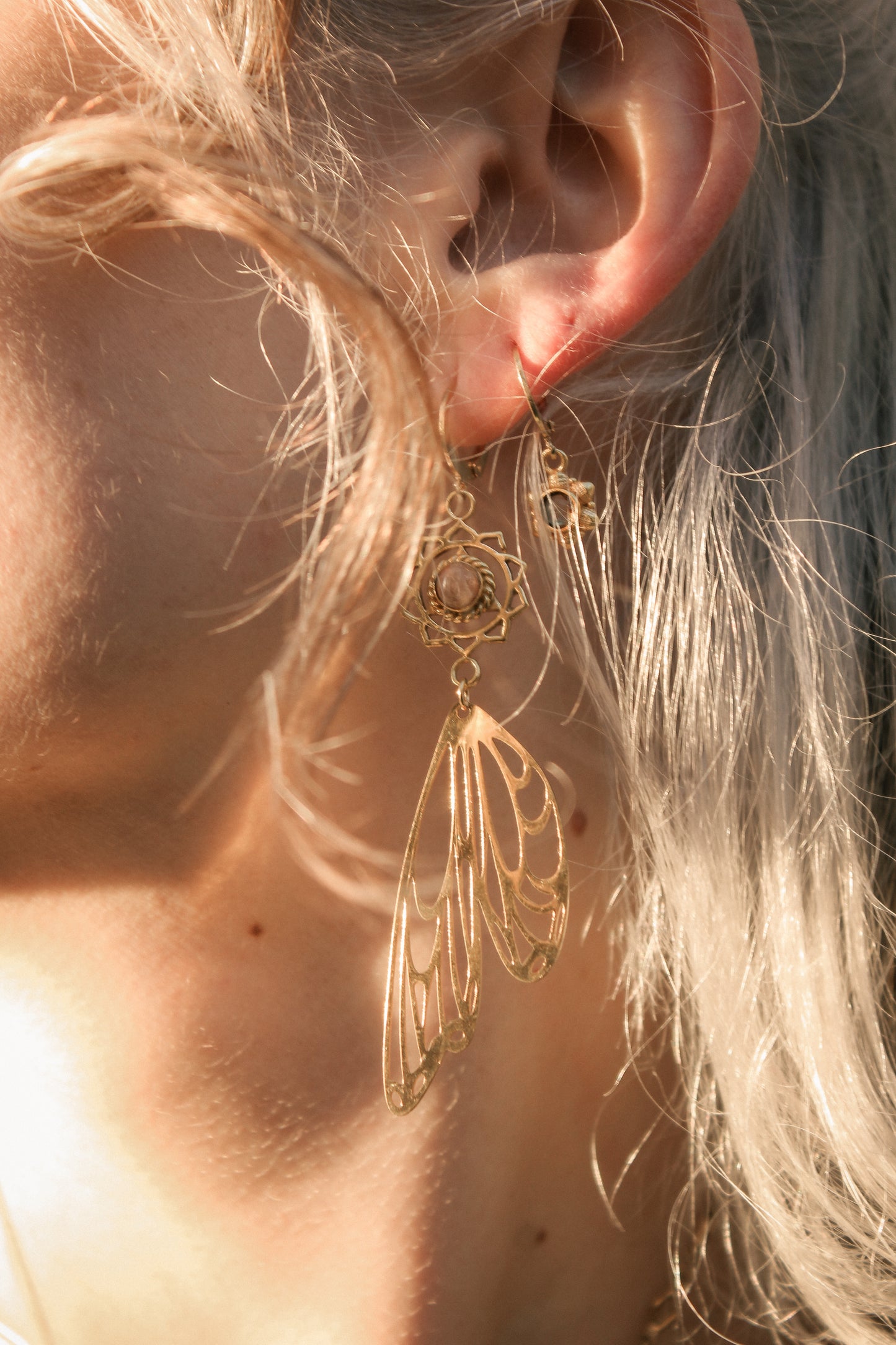 Magical fairy wings Sonnenstein Ohrringe | Gold & Silber | Edelstahl