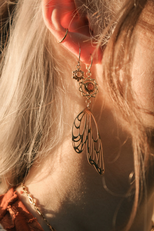 Magical fairy wings Sonnenstein Ohrringe | Gold & Silber | Edelstahl