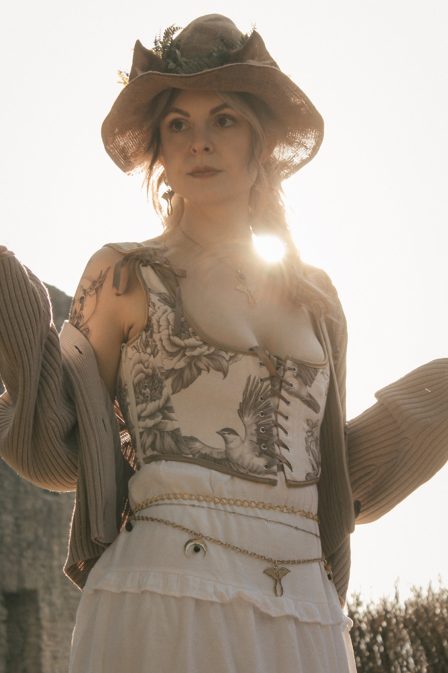 Taillengürtel Dark Moth Labradorit & Obsidian | Silber & Gold | Edelstahl