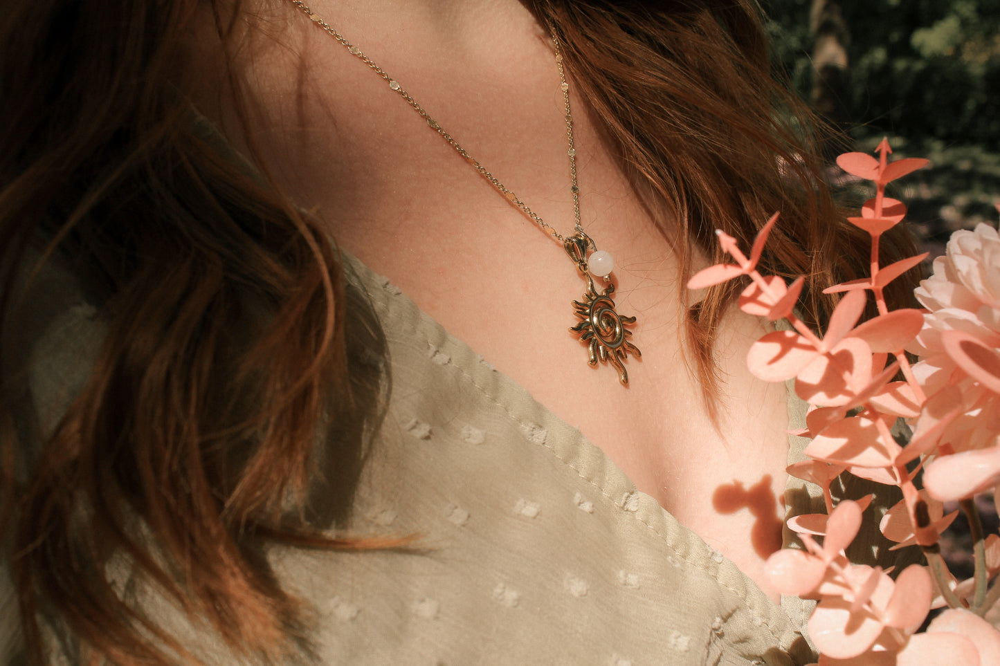 Sunlit Whisper Kette | Gold & Silber | Mondstein