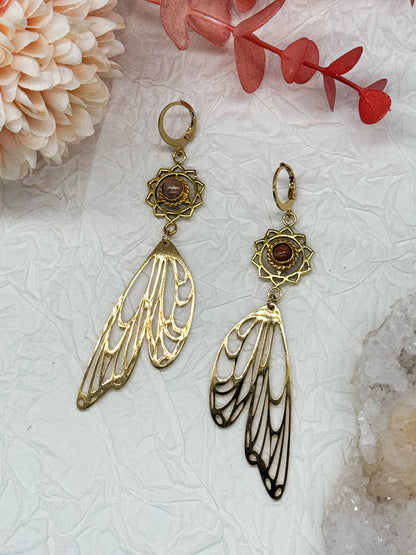 Magical fairy wings Sonnenstein Ohrringe | Gold & Silber | Edelstahl