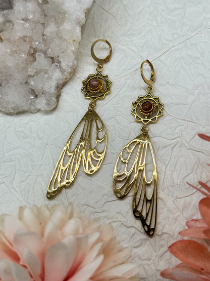 Magical fairy wings Sonnenstein Ohrringe | Gold & Silber | Edelstahl