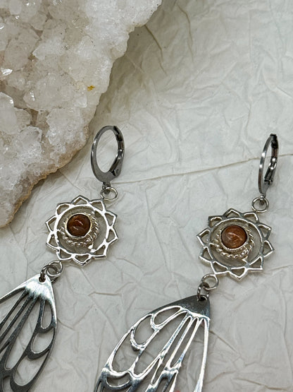 Magical fairy wings Sonnenstein Ohrringe | Gold & Silber | Edelstahl