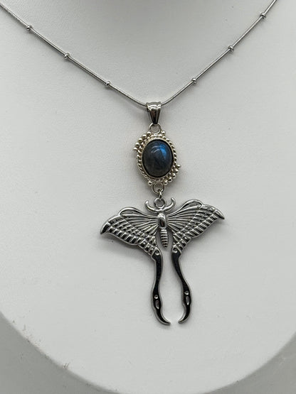 Magical Moth Labradorit Kette | Gold und Silber | Edelstahl