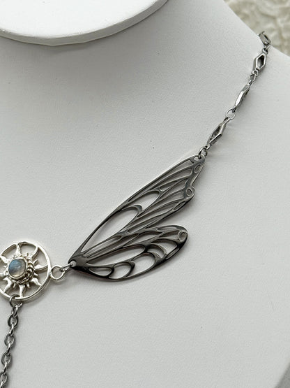 Magical fairy wings Mondstein Kette | Gold und Silber | Edelstahl