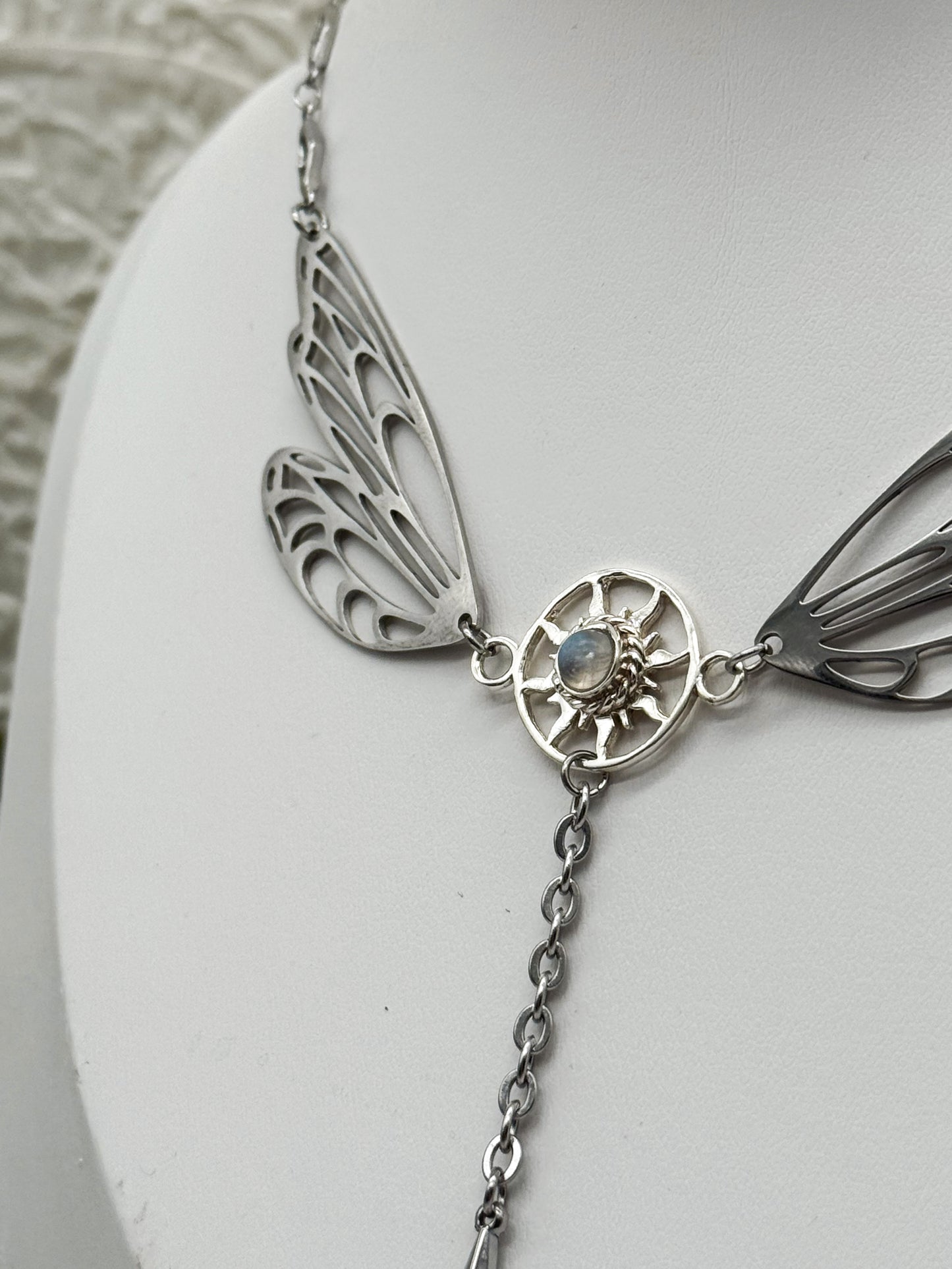 Magical fairy wings Mondstein Kette | Gold und Silber | Edelstahl