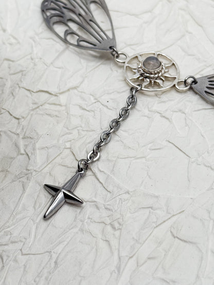 Magical fairy wings Mondstein Kette | Gold und Silber | Edelstahl