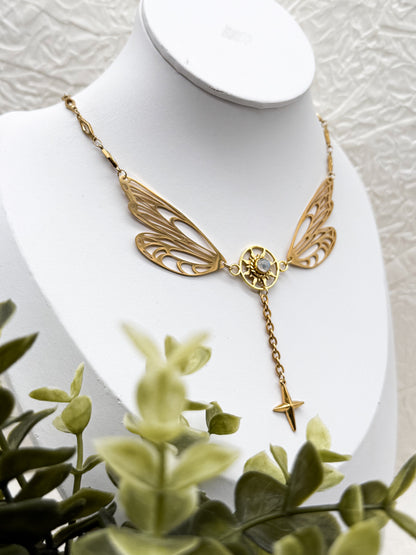 Magical fairy wings Mondstein Kette | Gold und Silber | Edelstahl