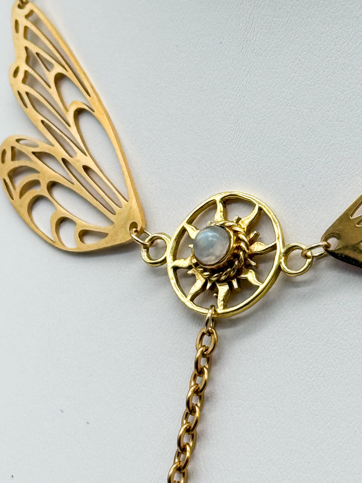 Magical fairy wings Mondstein Kette | Gold und Silber | Edelstahl