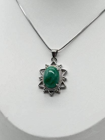 Elegante Naturkette mit Aventurin | Gold und Silber | Edelstahl