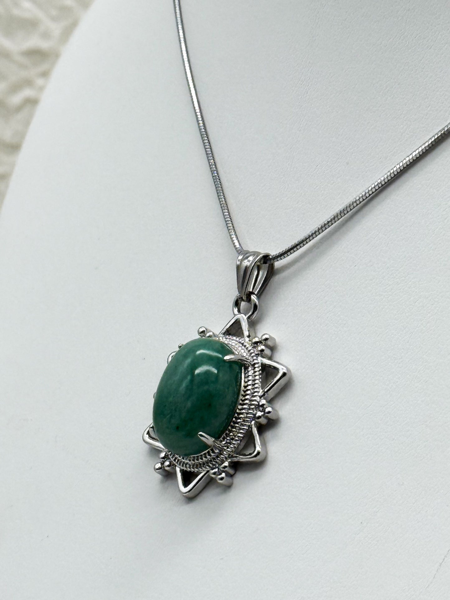 Elegante Naturkette mit Aventurin | Gold und Silber | Edelstahl