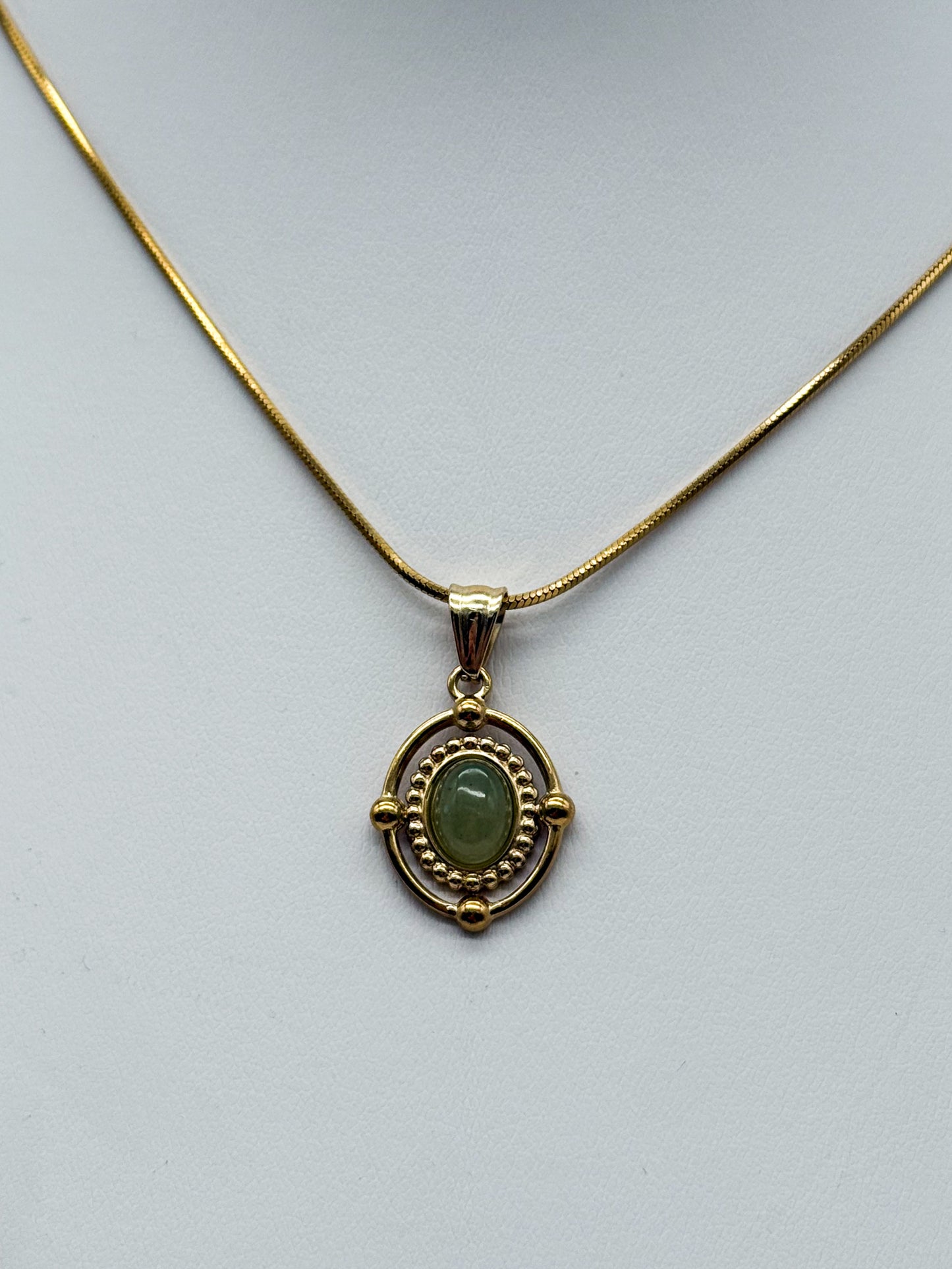 Elegante Naturkette mit Aventurin | Gold und Silber | Edelstahl