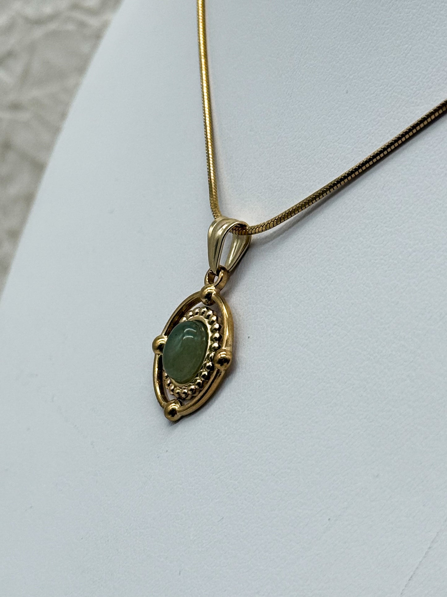 Elegante Naturkette mit Aventurin | Gold und Silber | Edelstahl