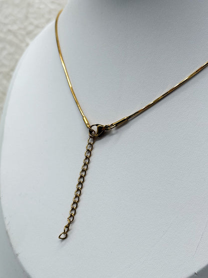 Elegante Naturkette mit Aventurin | Gold und Silber | Edelstahl