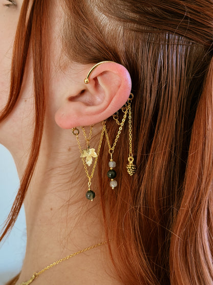 Ohrhaken EINZELN | Ohrmanschette Moonlight Fighter | Ohrringe ohne Ohrlöcher