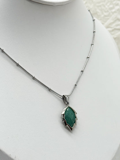 Aventurin Blätter-Kette | Gold und Silber | Edelstahl