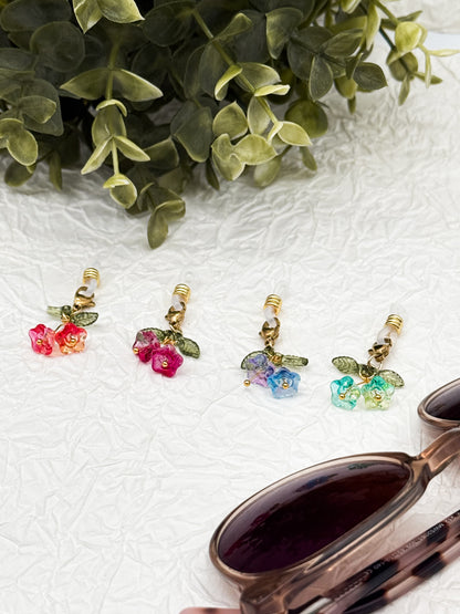 Brillen-Anhänger Blumen | Gold & Silber