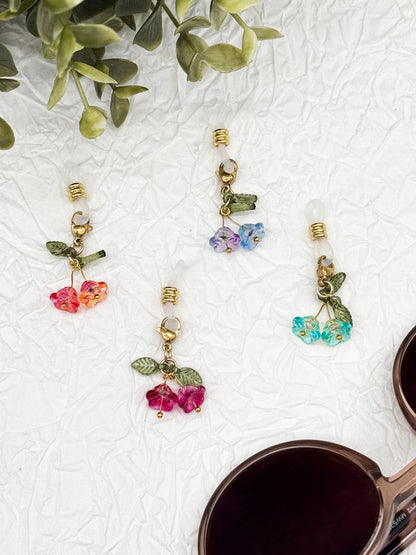 Brillen-Anhänger Blumen | Gold & Silber