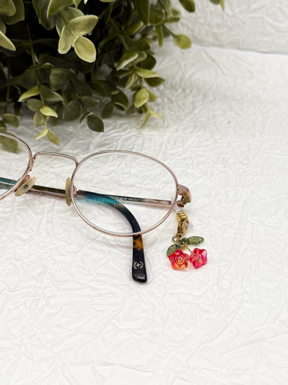 Brillen-Anhänger Blumen | Gold & Silber