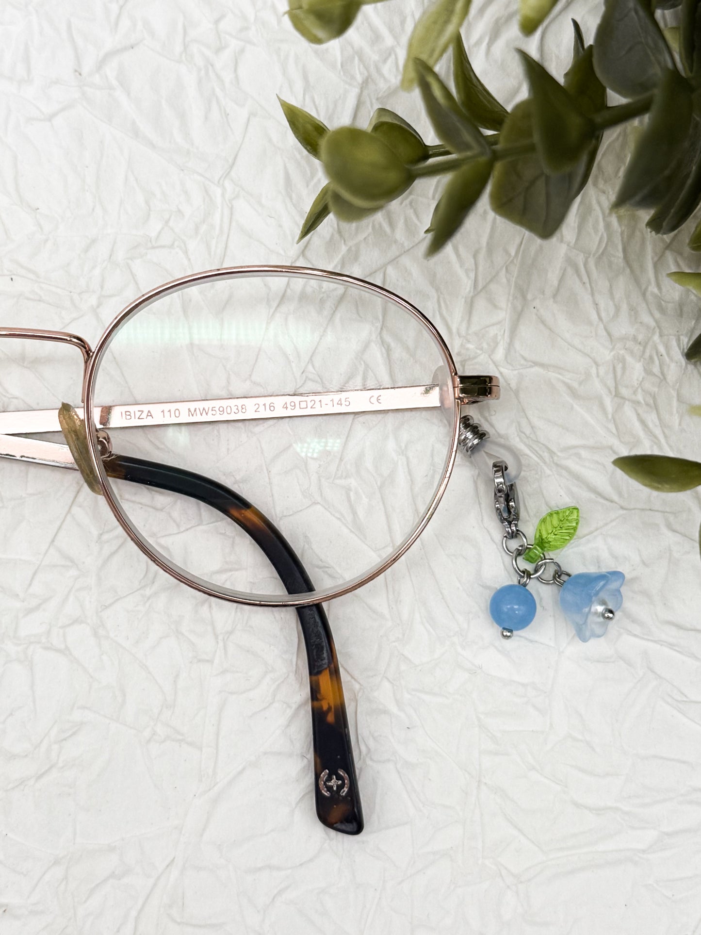 Brillen-Anhänger Blumen | Gold & Silber