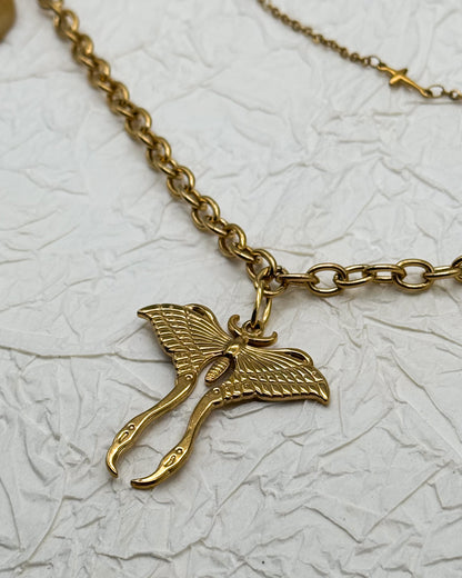 Taillengürtel Dark Moth Labradorit & Obsidian | Silber & Gold | Edelstahl