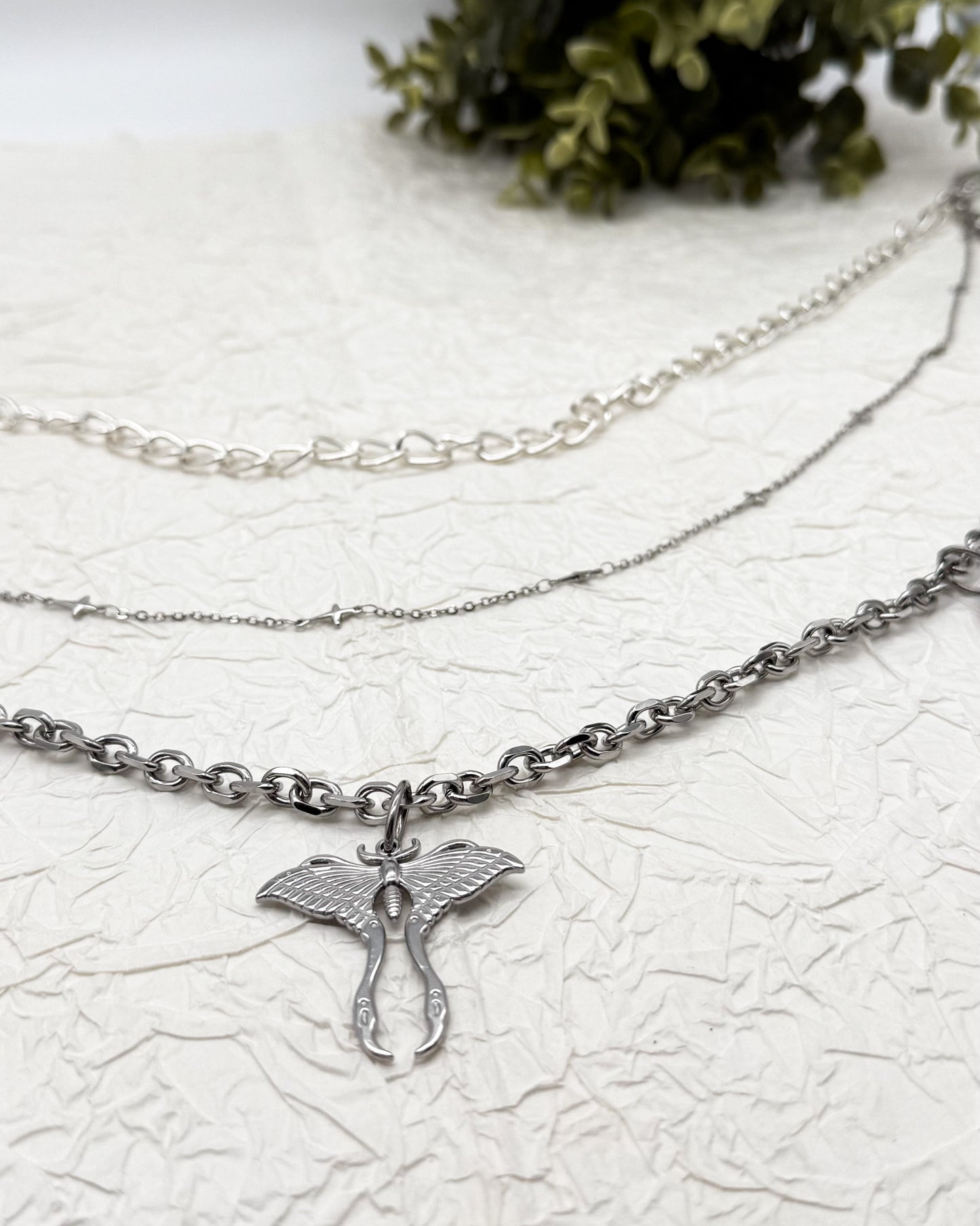 Taillengürtel Dark Moth Labradorit & Obsidian | Silber & Gold | Edelstahl