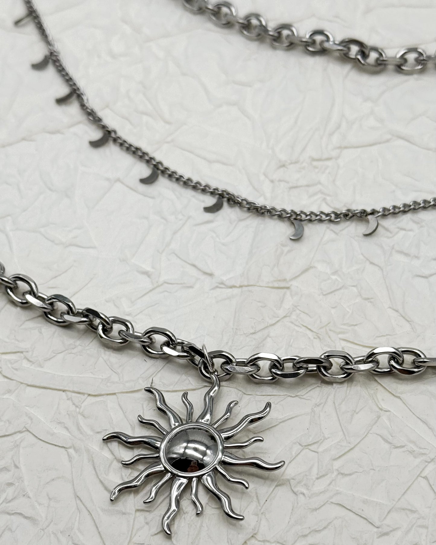 Taillengürtel Bright Sun mit Bergkristall | Silber & Gold | Edelstahl