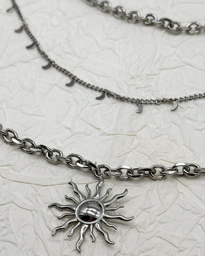 Taillengürtel Bright Sun mit Bergkristall | Silber & Gold | Edelstahl