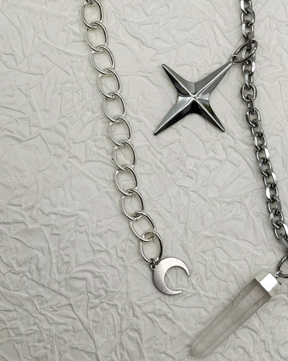 Taillengürtel Bright Sun mit Bergkristall | Silber & Gold | Edelstahl