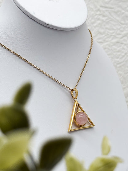 Heiligtümer des Todes Kette mit Amethyst | Edelstahl