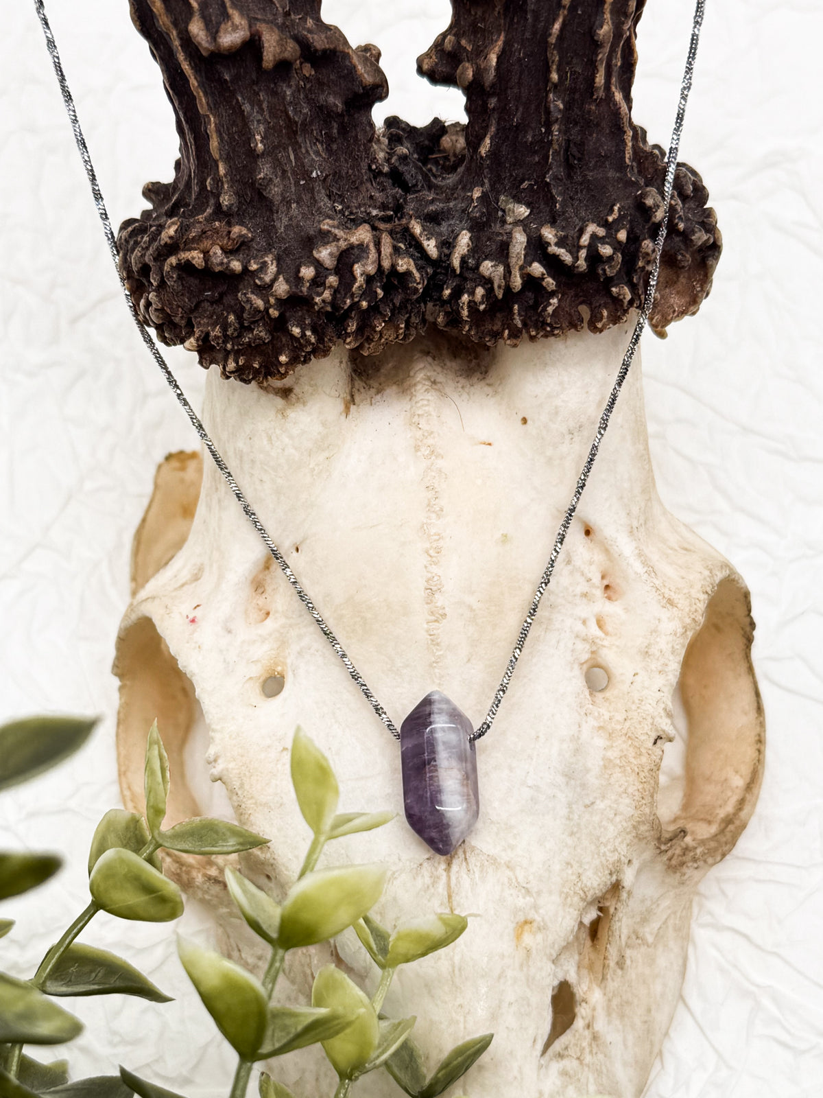 Schlichte Amethyst Kette | Gold und Silber | Edelstahl