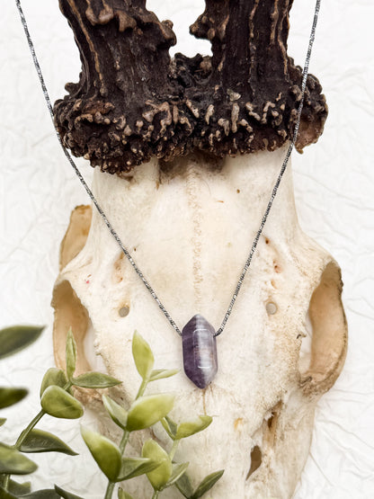 Schlichte Amethyst Kette | Gold und Silber | Edelstahl