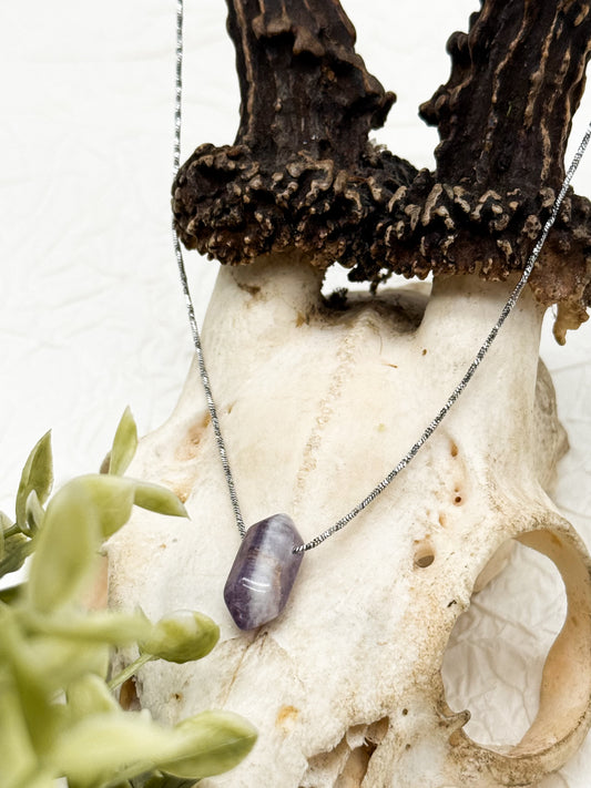 Schlichte Amethyst Kette | Gold und Silber | Edelstahl