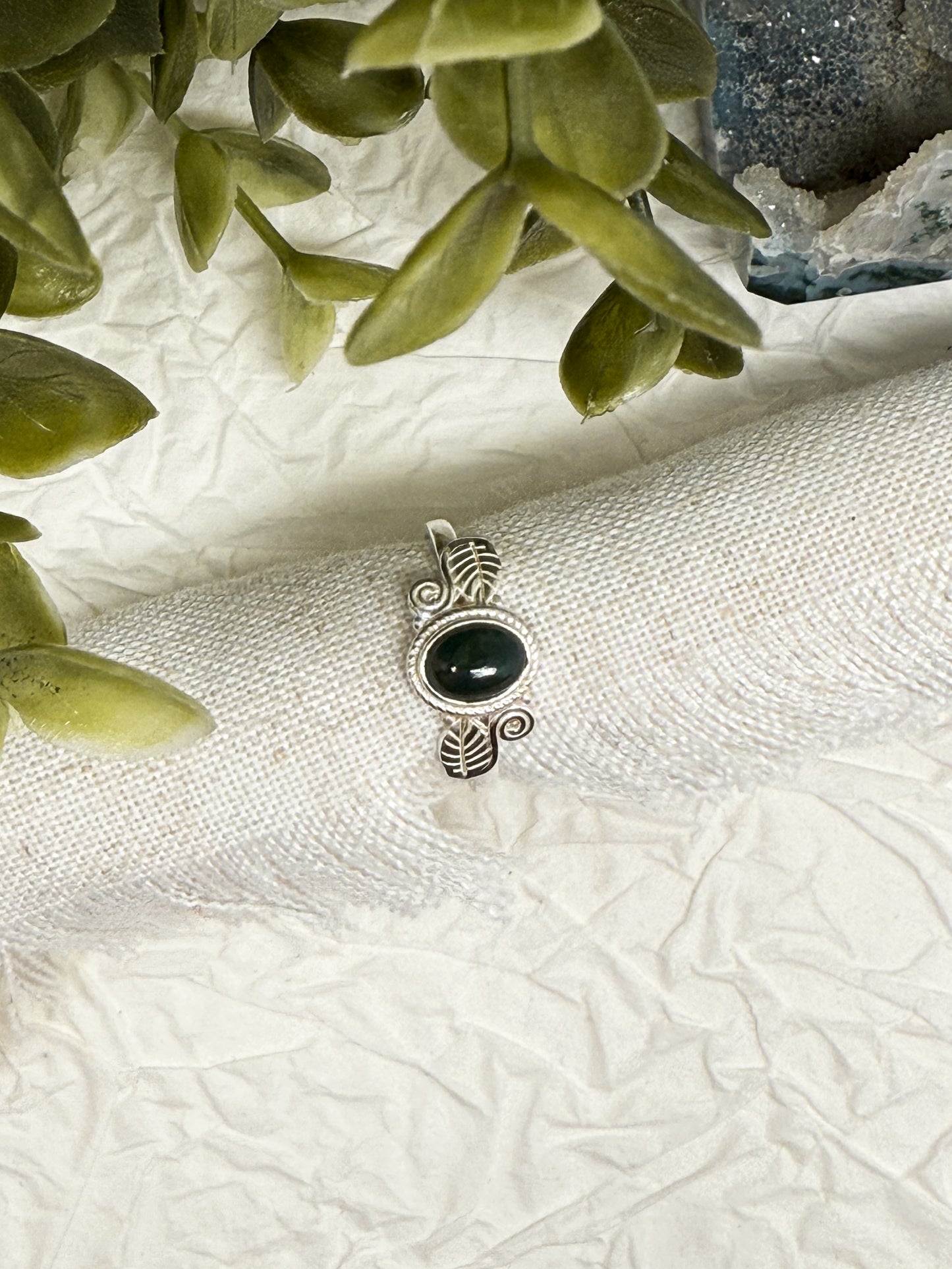 Your Druid Dream Ring - Moosachat & Aventurin Größenverstellbar