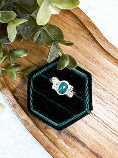 Your Druid Dream Ring - Moosachat & Aventurin Größenverstellbar