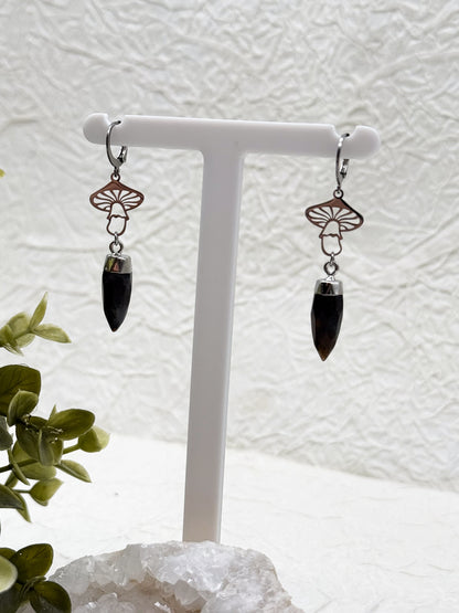Pilzabenteuer | Blumenachat Ohrringe | Silber oder Gold