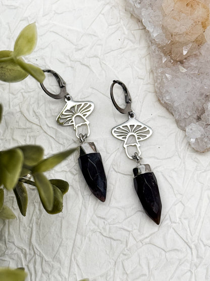 Pilzabenteuer | Blumenachat Ohrringe | Silber oder Gold