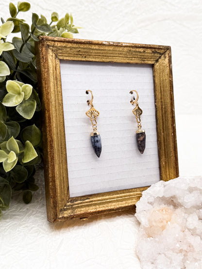 Pilzabenteuer | Blumenachat Ohrringe | Silber oder Gold
