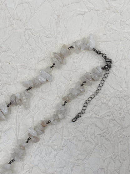 "Luna Solis" Mondstein Splitterkette | Gold & Silberli