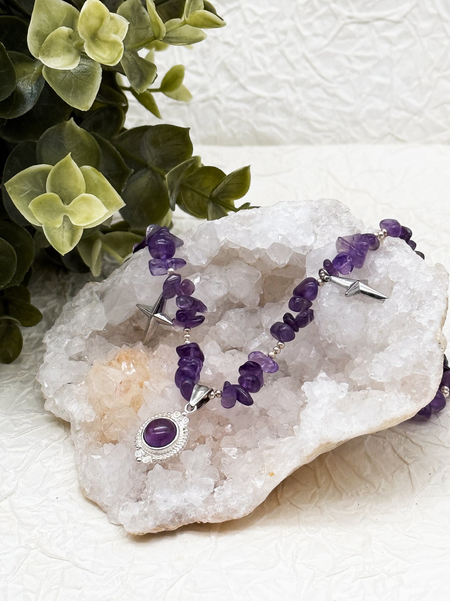 "Amethyst Awakening" Splitterkette | Gold & Silber | Amethyst