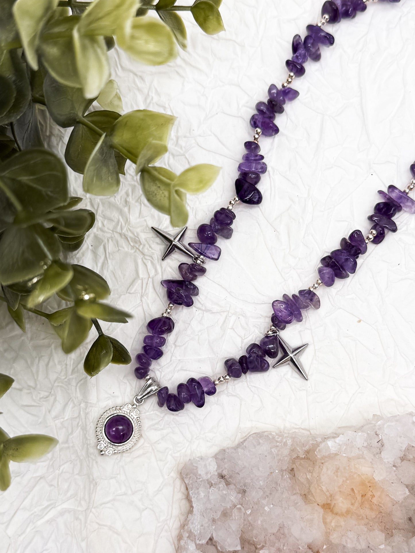 "Amethyst Awakening" Splitterkette | Gold & Silber | Amethyst