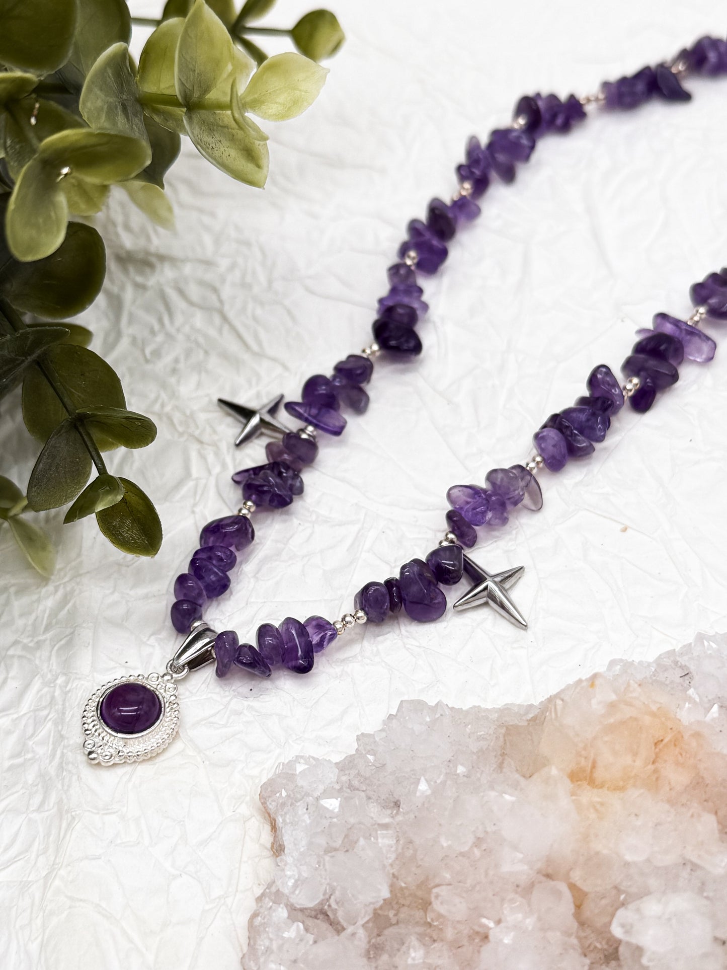 "Amethyst Awakening" Splitterkette | Gold & Silber | Amethyst