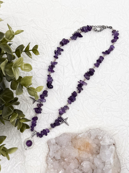 "Amethyst Awakening" Splitterkette | Gold & Silber | Amethyst